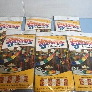 NEW VINTAGE 6 Pkgs Tissue Garlands Dennison #F9